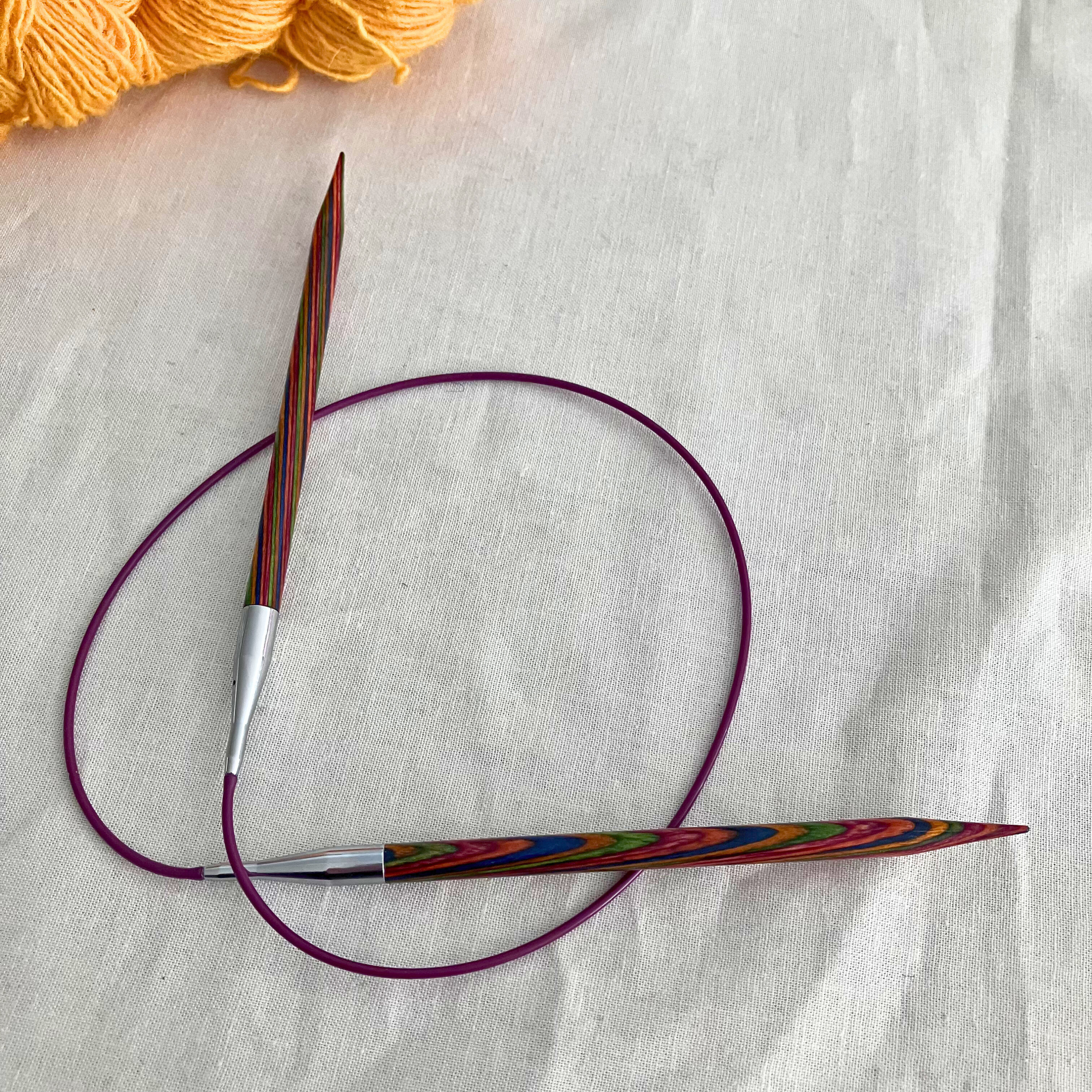 Rainbow Wood Fixed Circular Needles