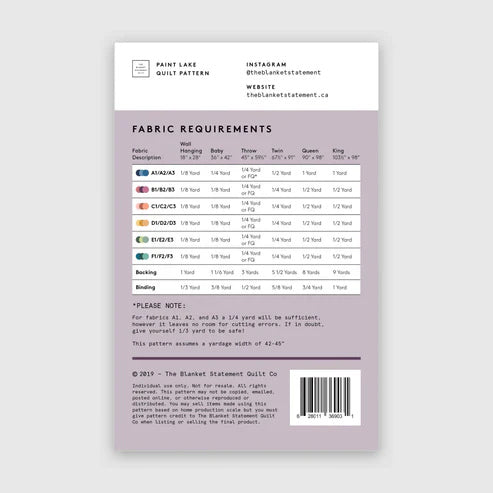 Paint Lake Paper Pattern