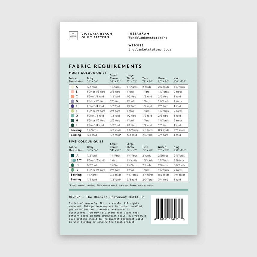 Victoria Beach Paper Pattern