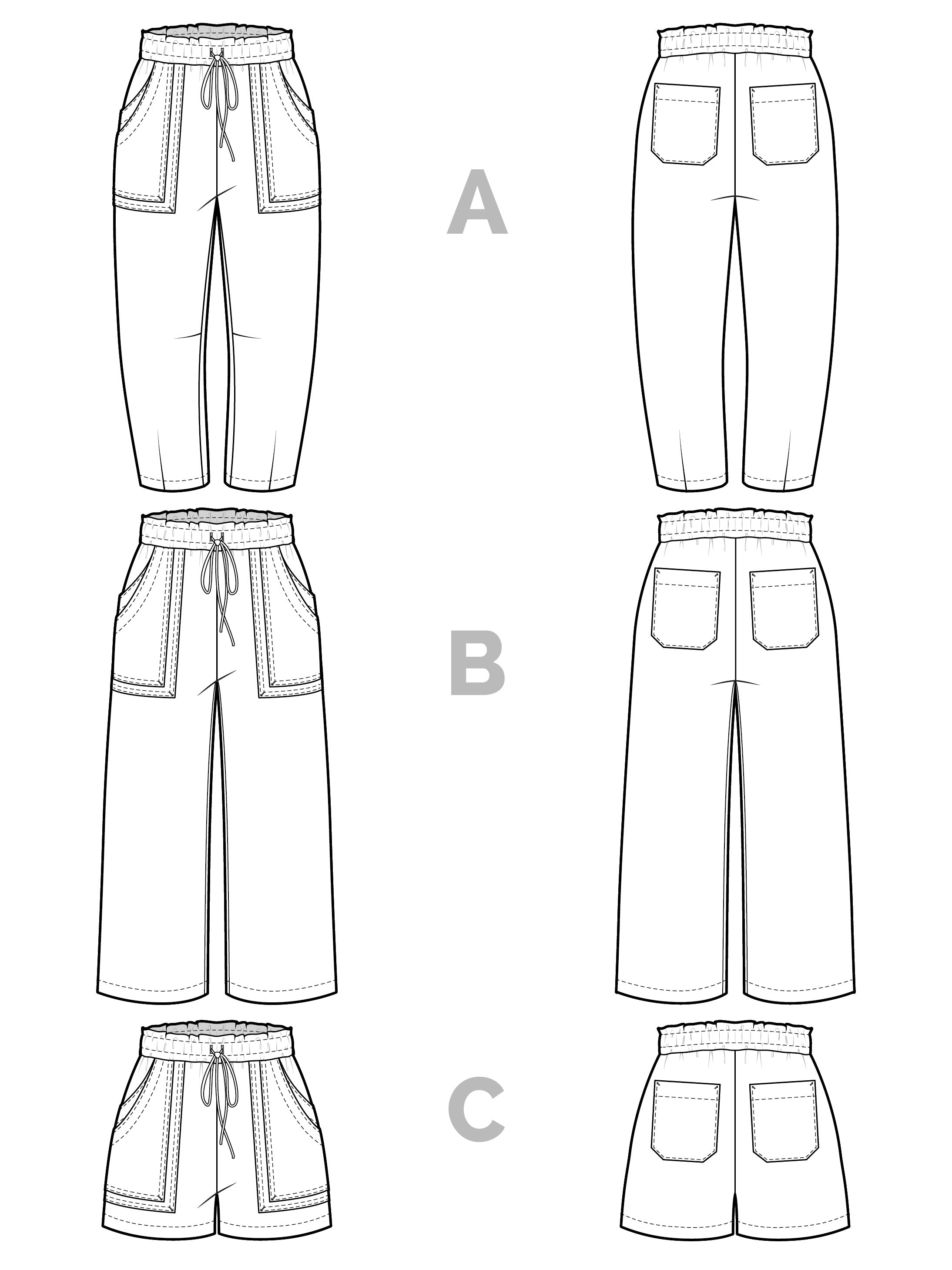 Sepia Pants & Shorts Sewing Pattern