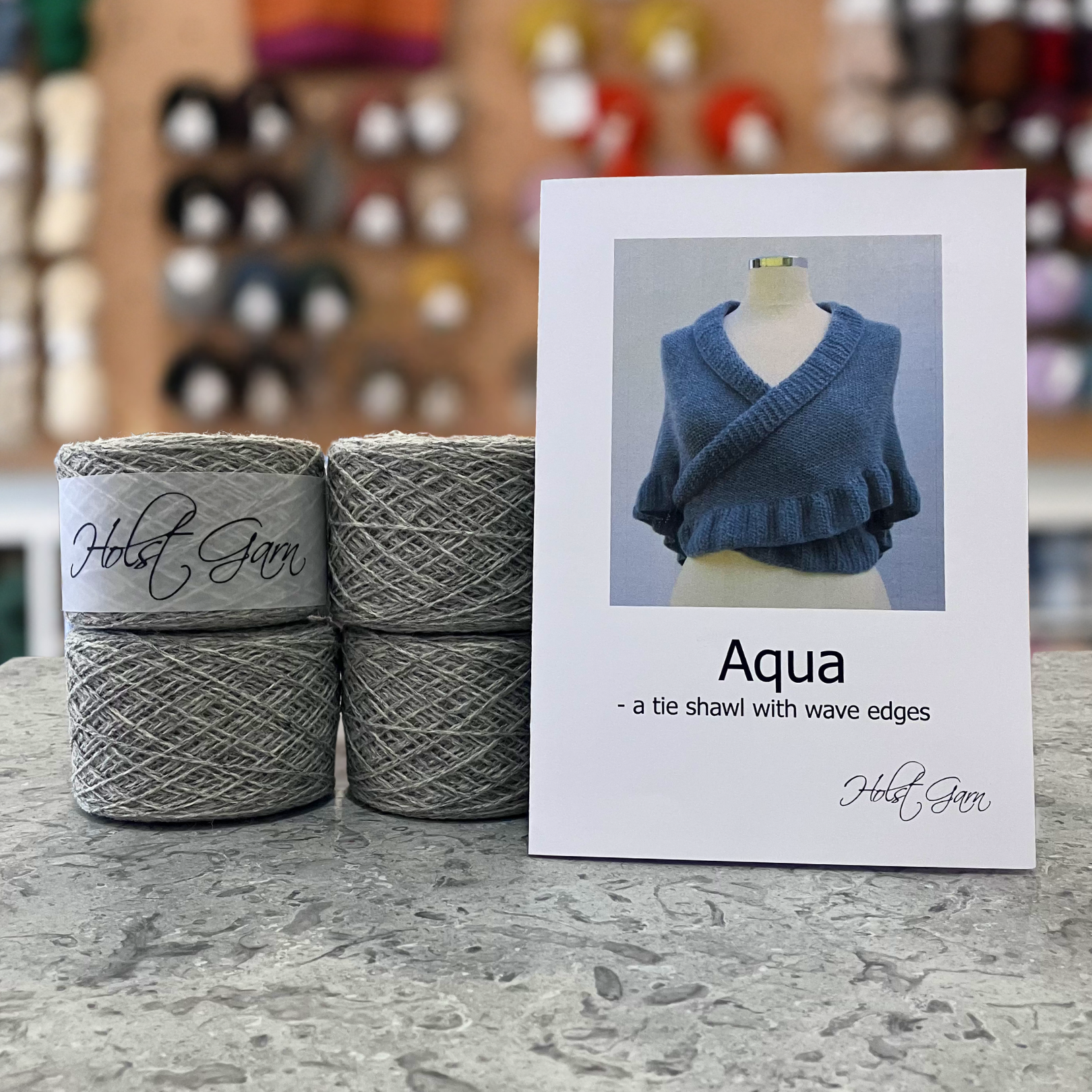 S&K Knitting Kit: Aqua Shawl - Supersoft