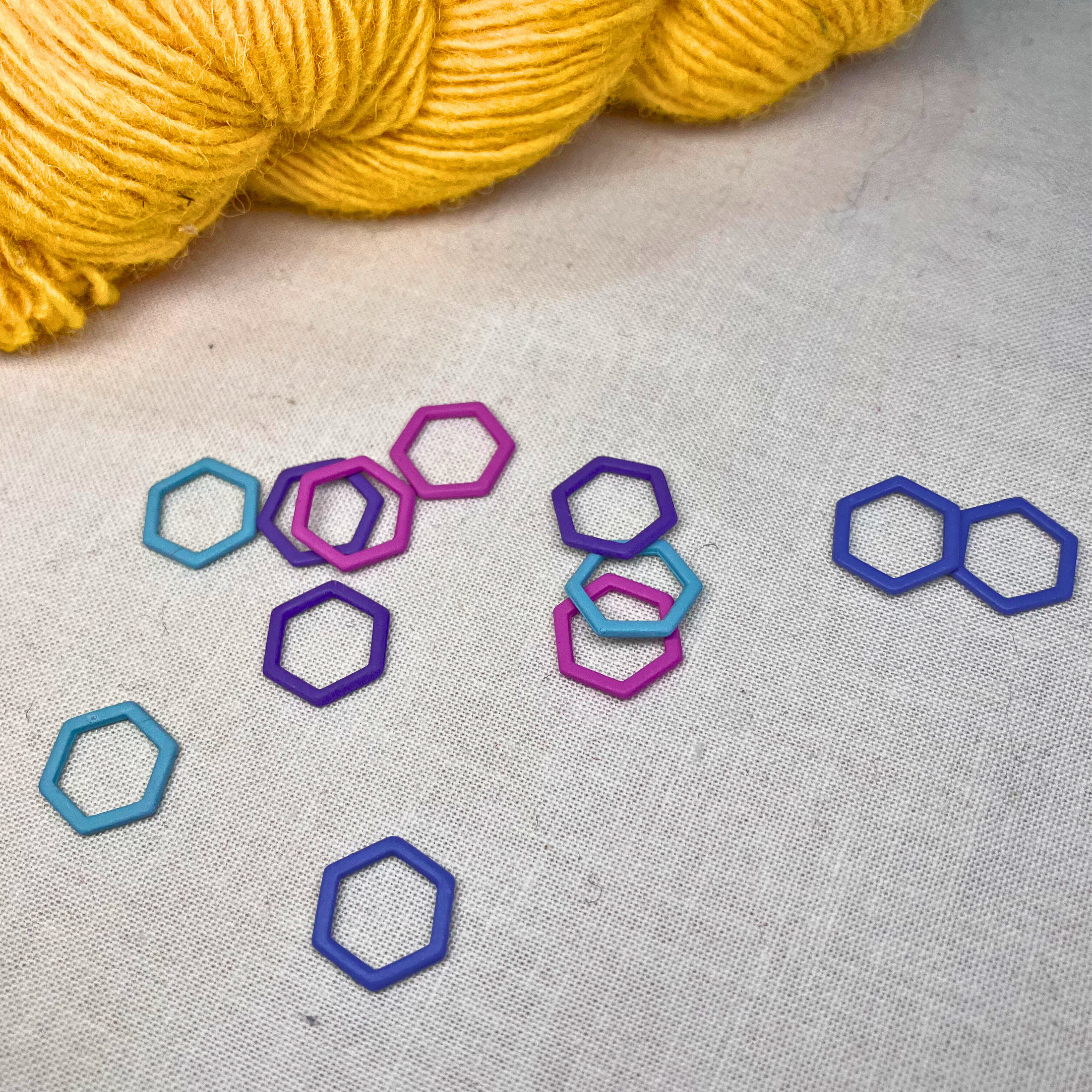 Colourful Hexagon Stitch Markers