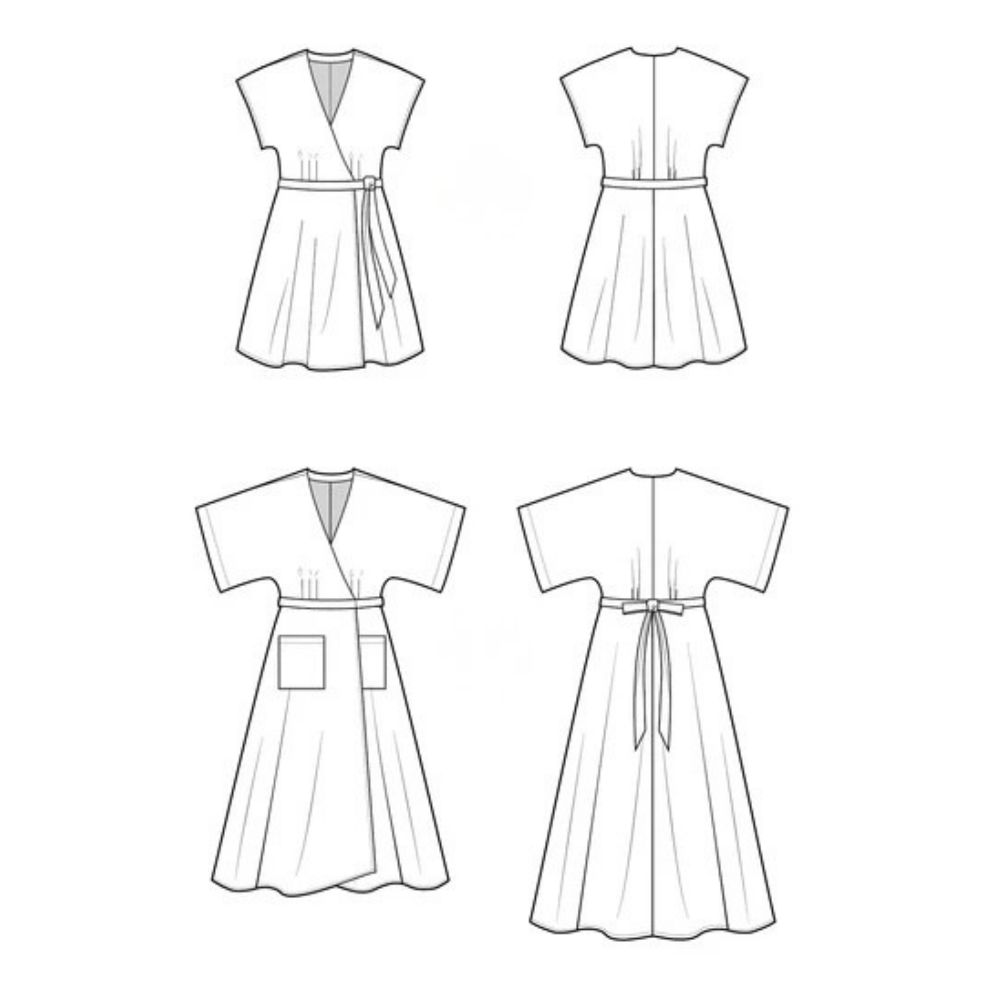 Elodie Wrap Dress Sewing Pattern