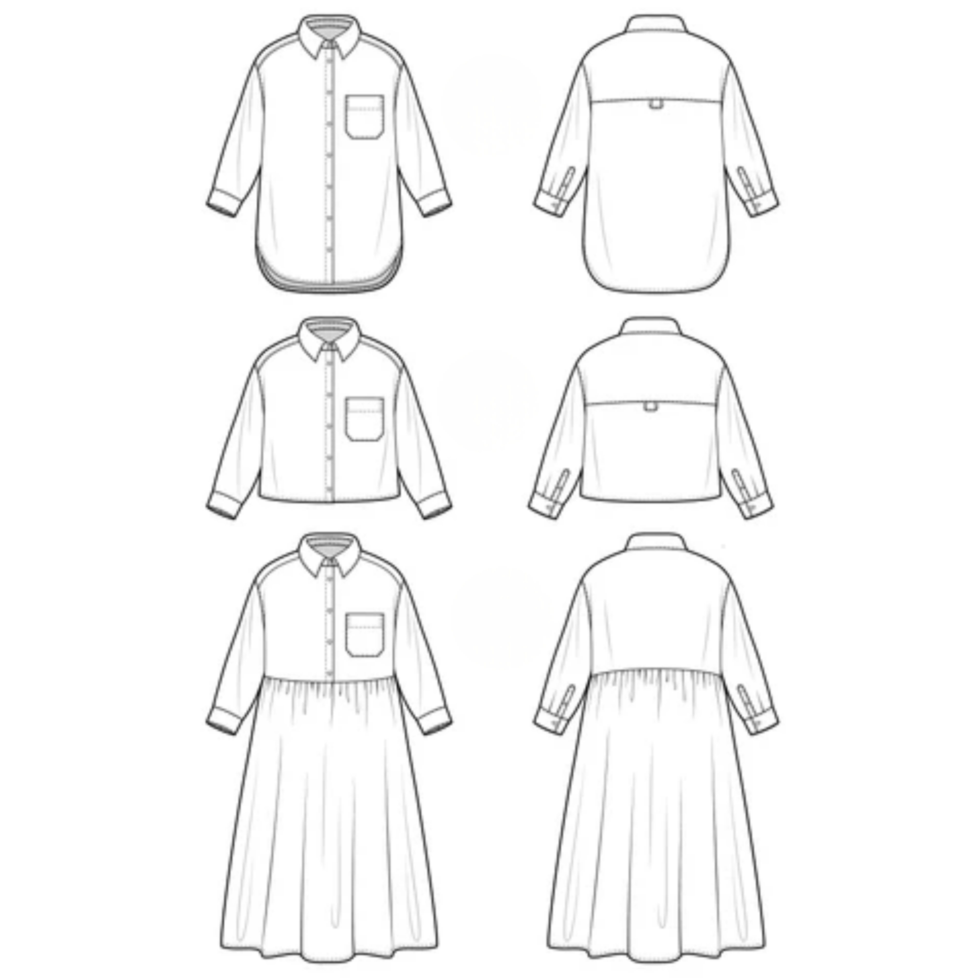 Jenna Shirt & Shirtdress Sewing Pattern