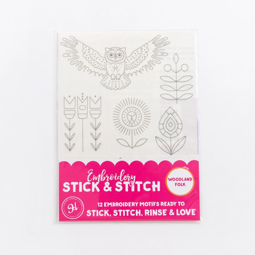 Woodland Folk Stick & Stitch Embroidery Pack
