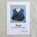 Aqua Shawl knitting pattern by Holst Garn — cover showing finished shawl. Supersoft -- merino & shetland. Or Tides -- merino & silk.