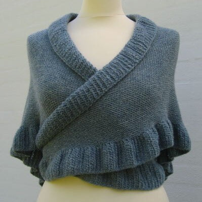 Aqua Shawl knitting pattern by Holst Garn — close-up view of stitch texture. Photo courtesy of Holst Garn.