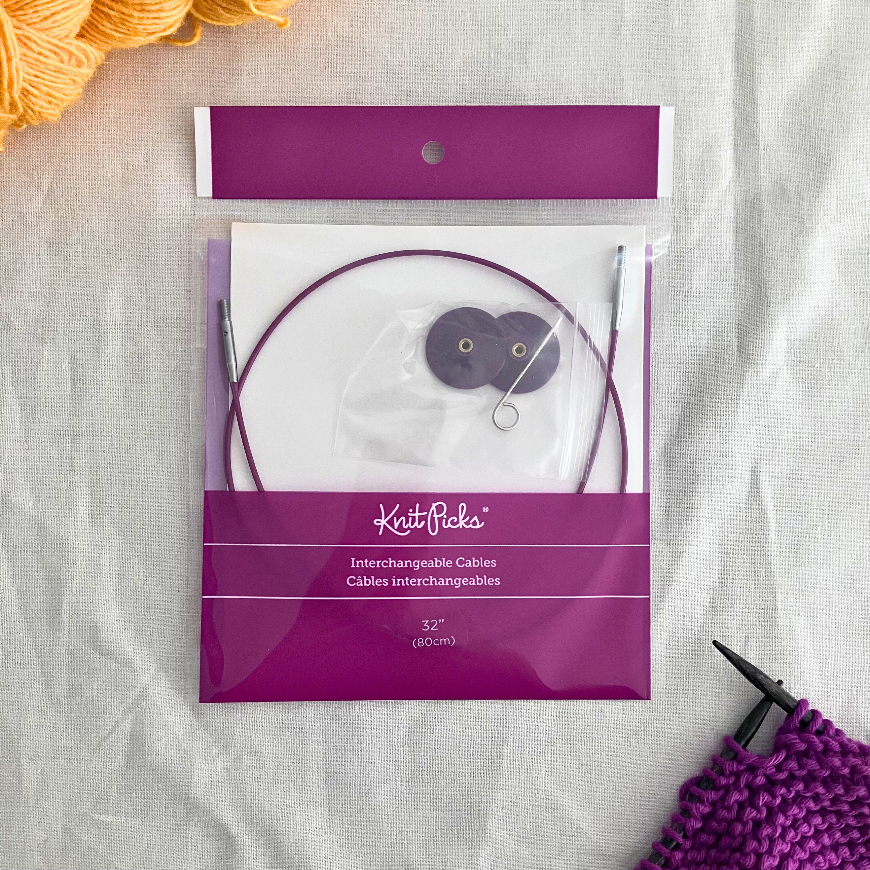 Interchangeable circular knitting needle cable – compatible with KnitPro Dreamz and Knit Picks tips