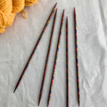 Knit Picks Rainbow Wood 8-inch DPNs – rainbow colours, smooth finish for slippery yarns