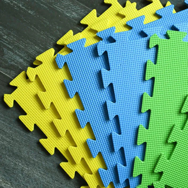 KnitPro blocking mats — set of 9 interlocking foam mats for blocking knitted and crocheted projects.
