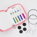 KnitPro Zing starter interchangeable circular needle set – 4-inch tips, aluminium