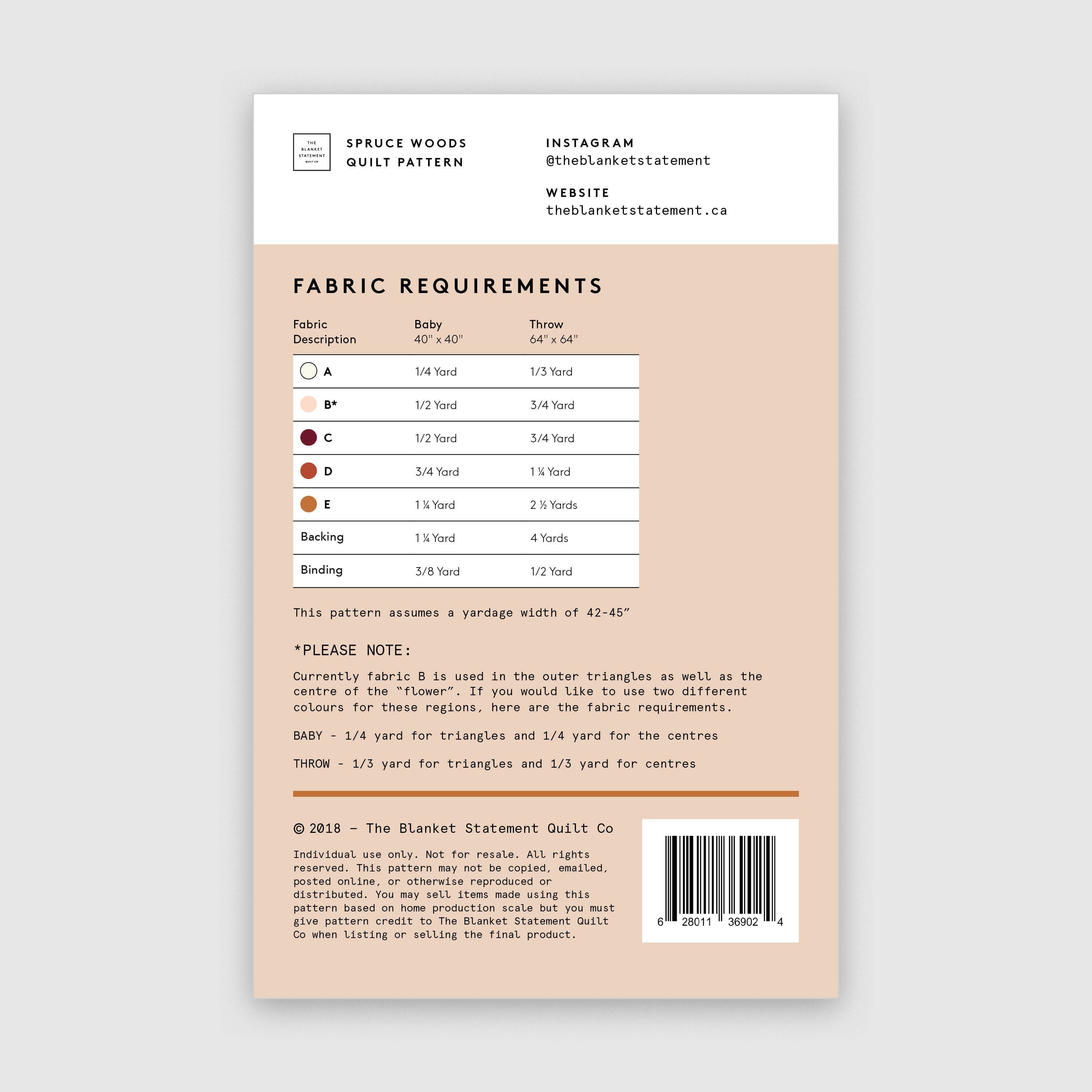 Spruce Woods Paper Pattern