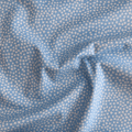 100% cotton quilting fabric — small white cross pattern on light blue. 43/44in width.