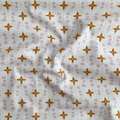 100% cotton quilting fabric — geometric mosaic-inspired pattern on cream. 44/45in width.