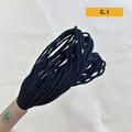 100% Cotton 6-Strand Embroidery Floss — black (1 - Black). Hand-Dyed. 10m.