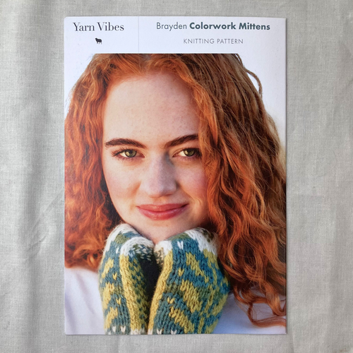 BRAYDEN Colorwork Mittens knitting pattern by Yarn Vibes — adult stranded colourwork mittens pattern. Suitable for Aran weight, Irish yarn.